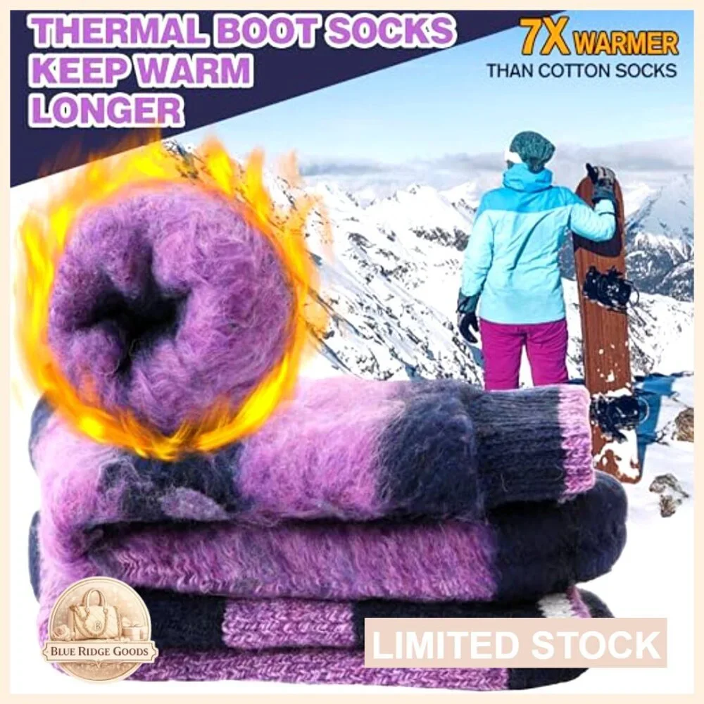 Thermal Winter Socks Thick Extra Warm Insulated Ski Boot Cold Weather
